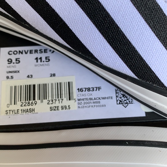 CONVERSE CTAS OX WHITE/BLACK/WHITE MENS - Picture 12 of 15